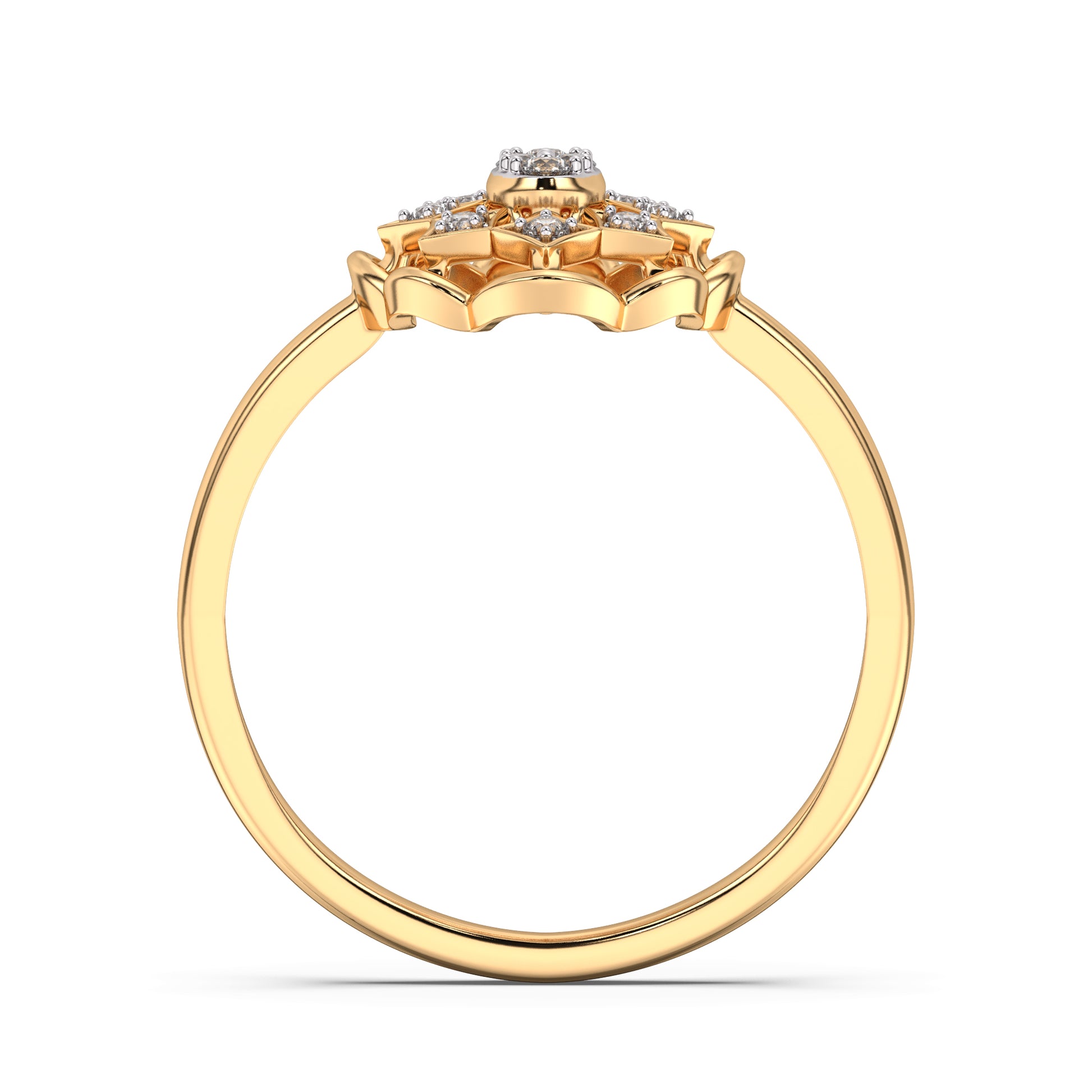 Forest Glow Gold and Diamond Ring