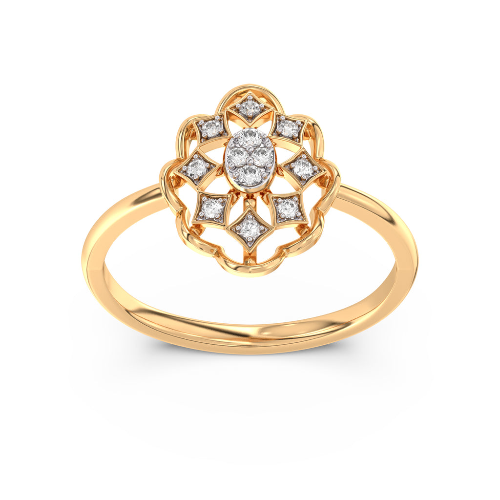 Forest Glow Gold and Diamond Ring