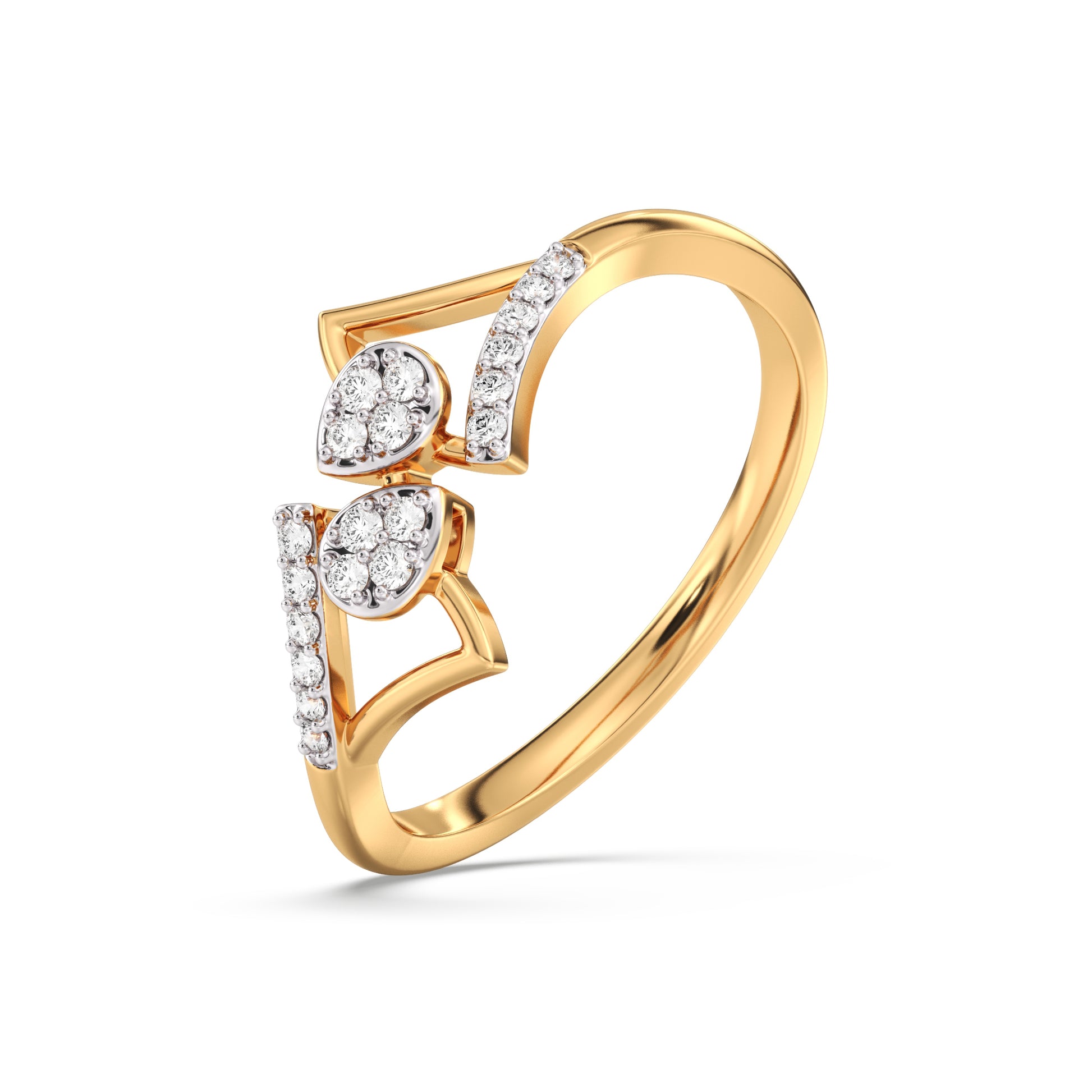 Ivy Lustre Gold and Diamond Ring