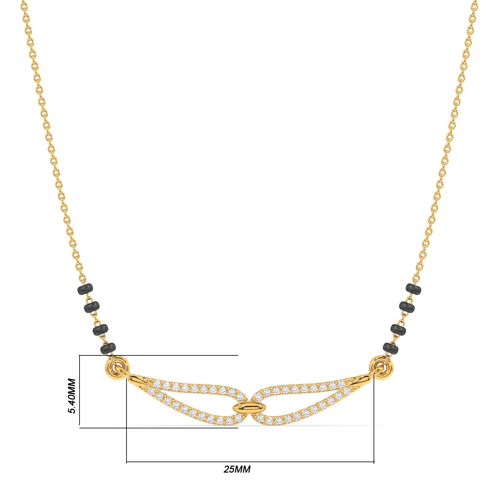 Kavyaataa Gold and Diamond Mangalsutra