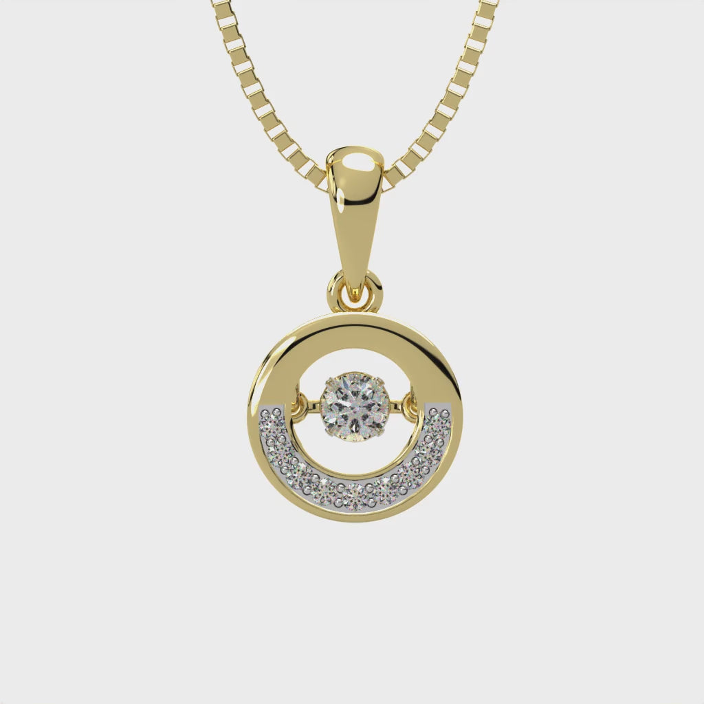 Joy of Glitz and Dancing Diamond Pendant