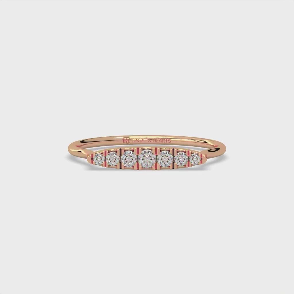Waves of Love Gold and Diamond Ring
