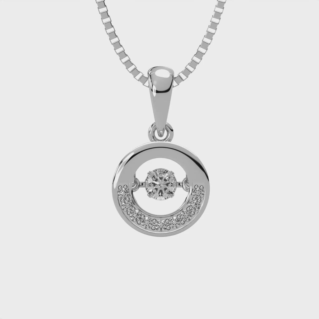 Joy of Glitz and Dancing Diamond Pendant
