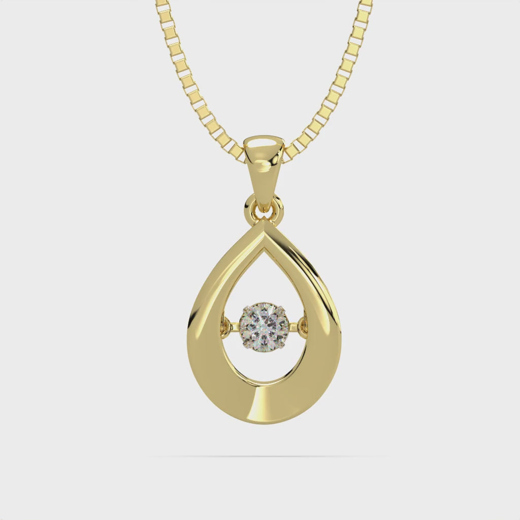 Rustic Rain and Dancing Diamond Pendant