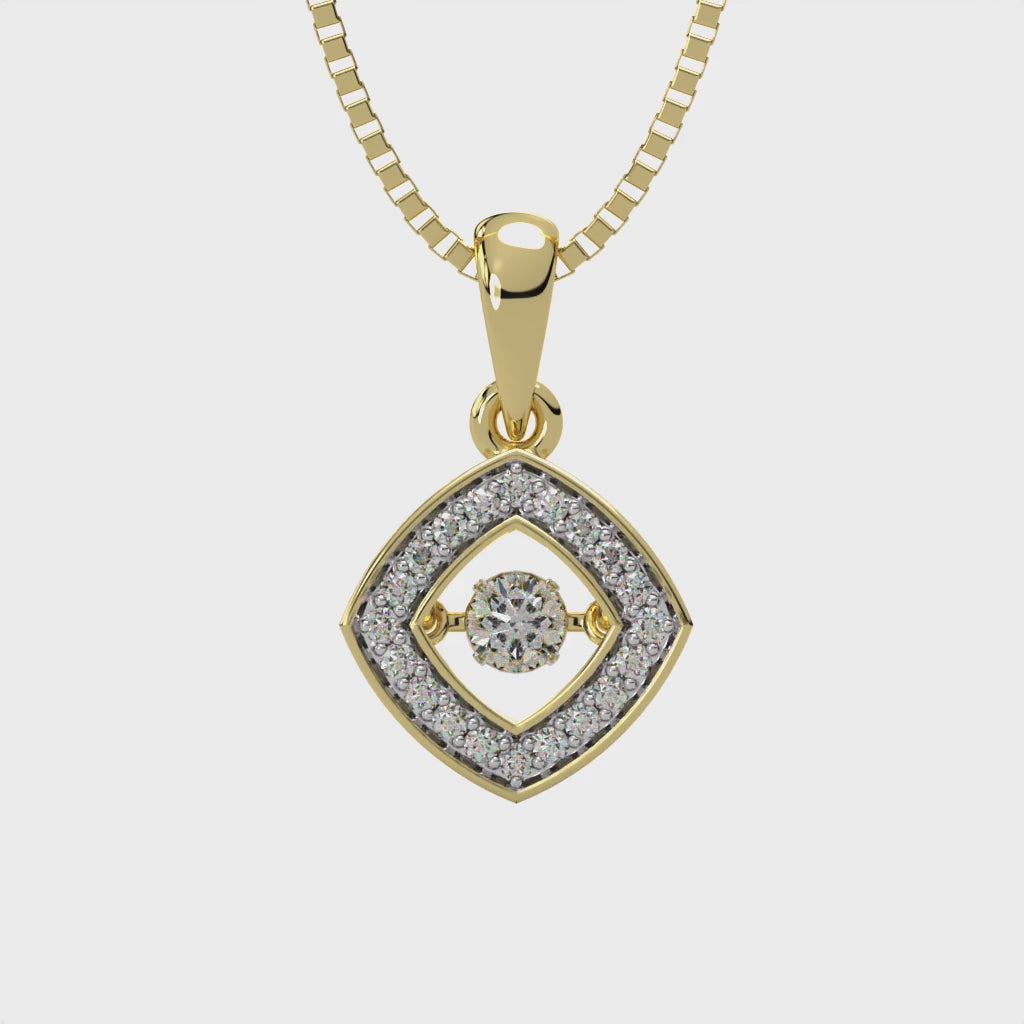 Serenity of Symmetry and Dancing Diamond Pendant