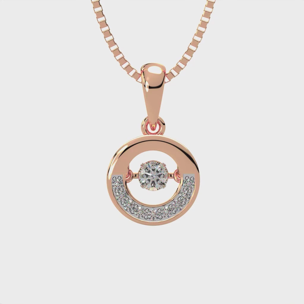 Joy of Glitz and Dancing Diamond Pendant