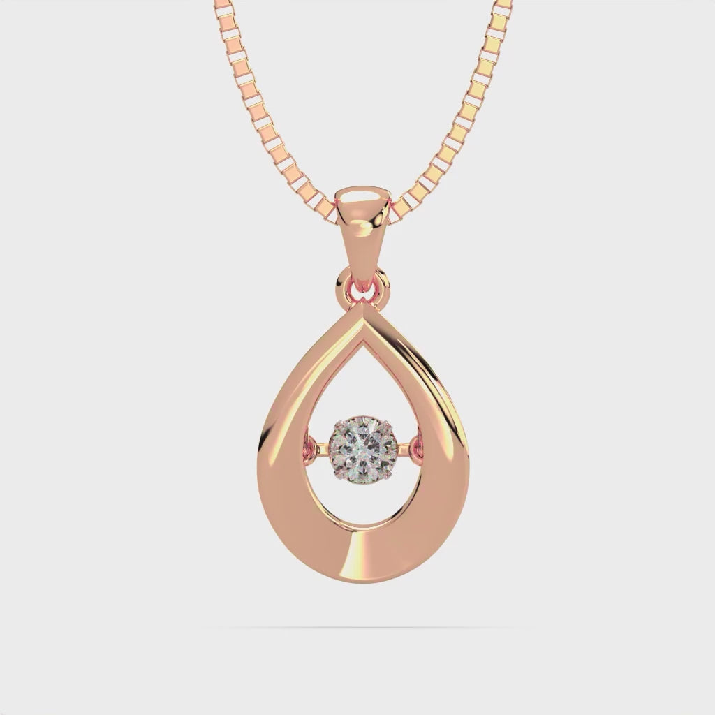 Rustic Rain and Dancing Diamond Pendant