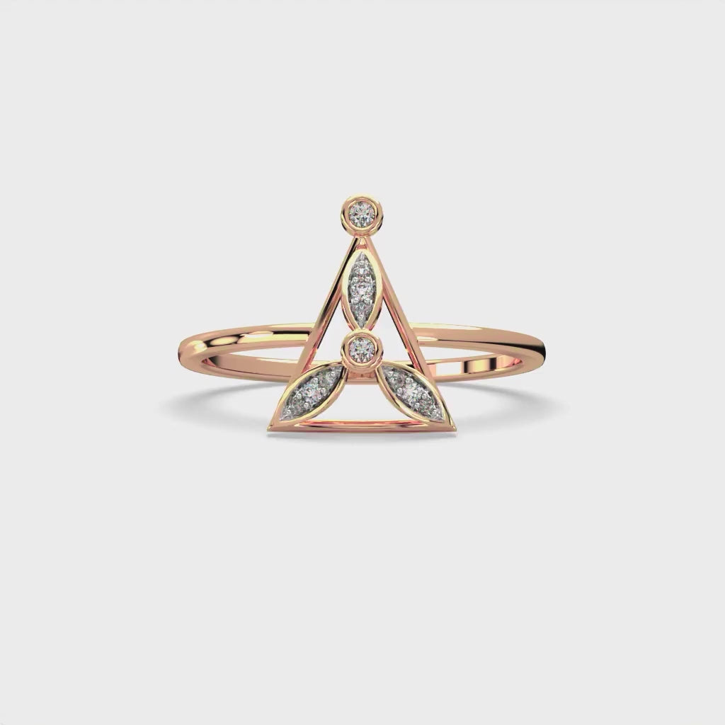 Trine Petals Diamond Rings