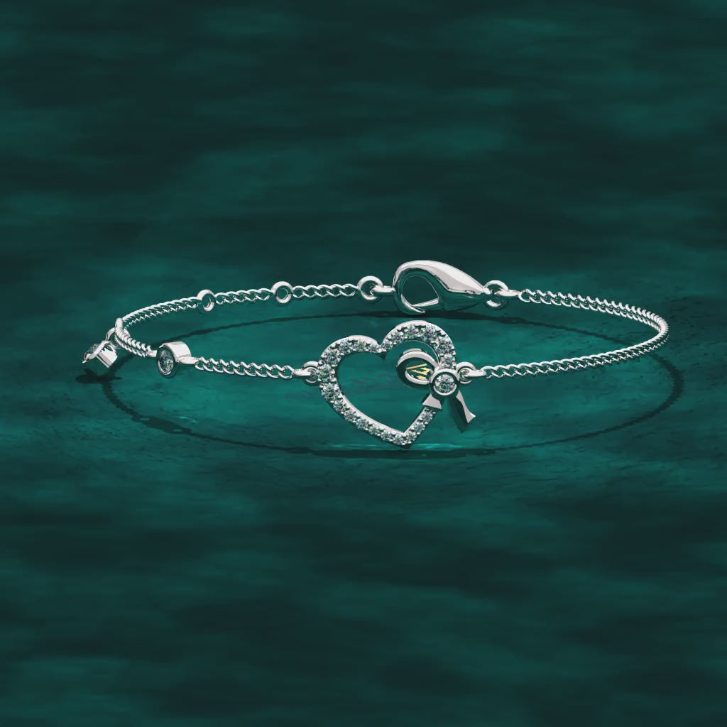 Pure Hearts Gold and Diamond Kids bracelet