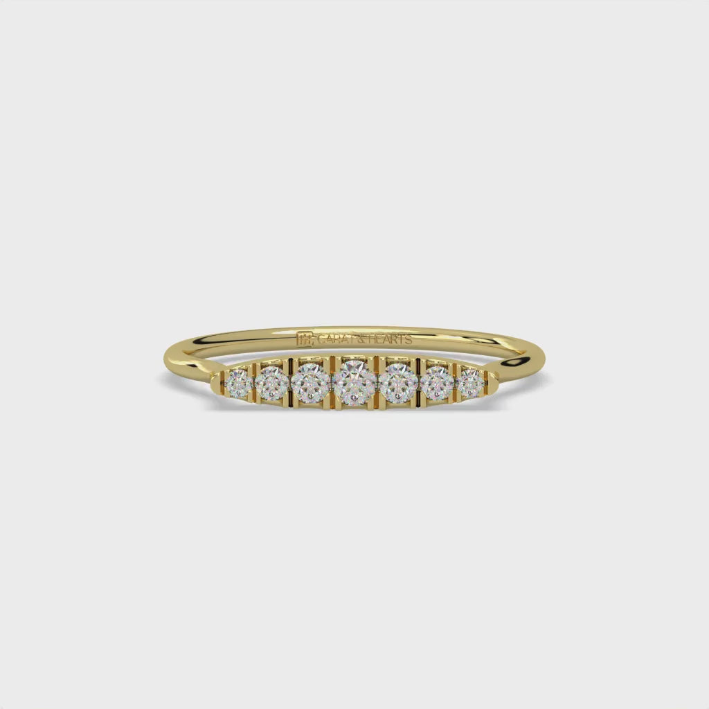 Waves of Love Gold and Diamond Ring
