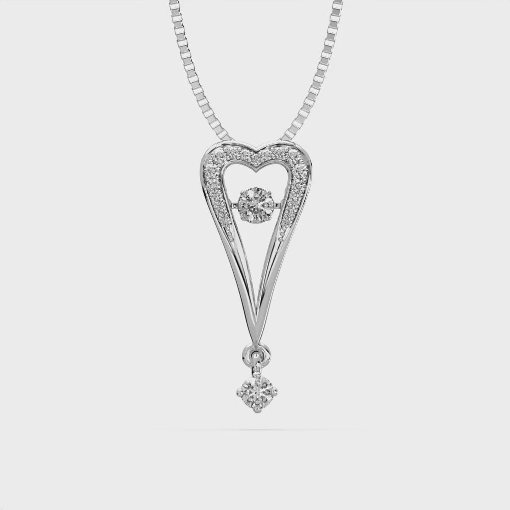 Queen of Hearts and Dancing Diamond Pendant