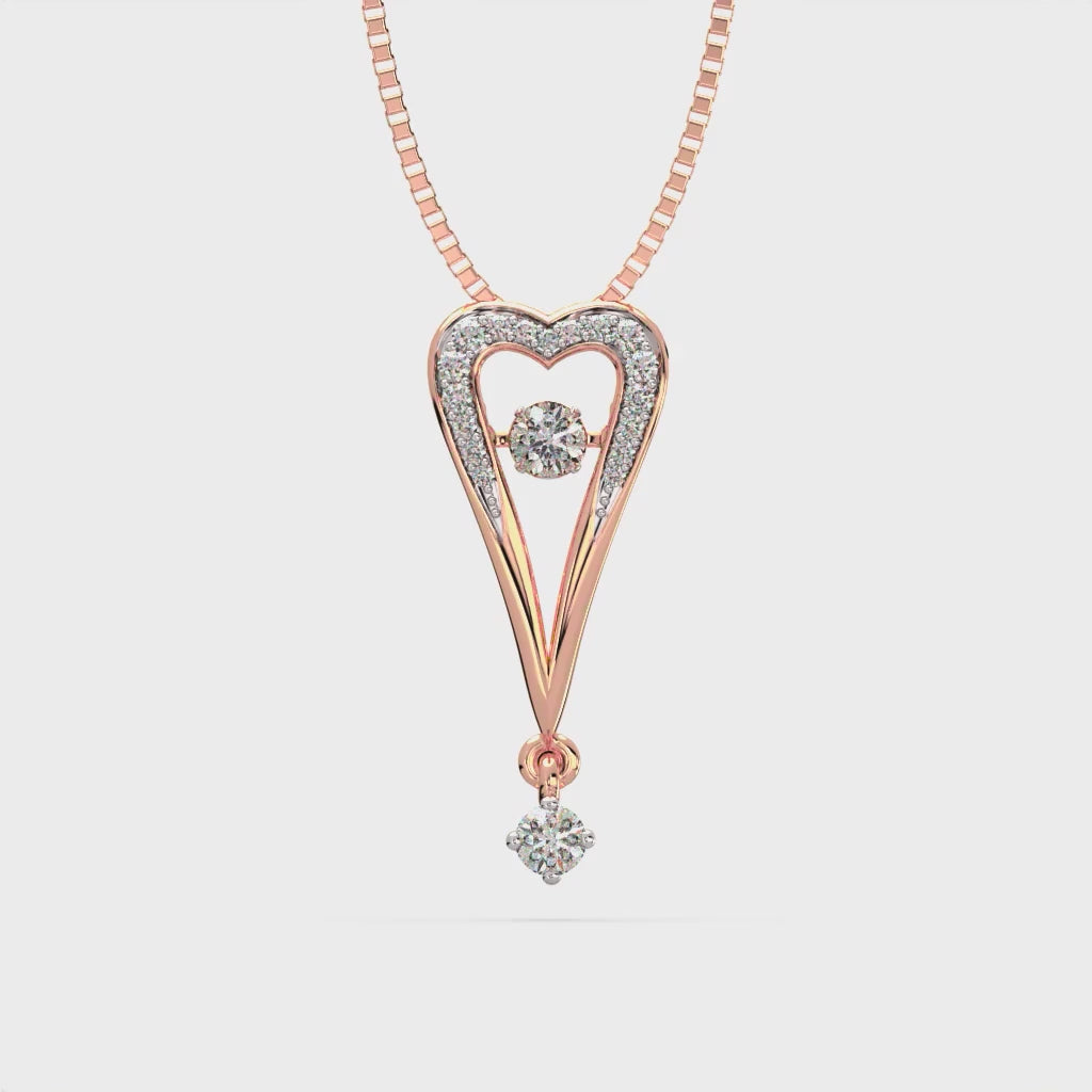 Queen of Hearts and Dancing Diamond Pendant