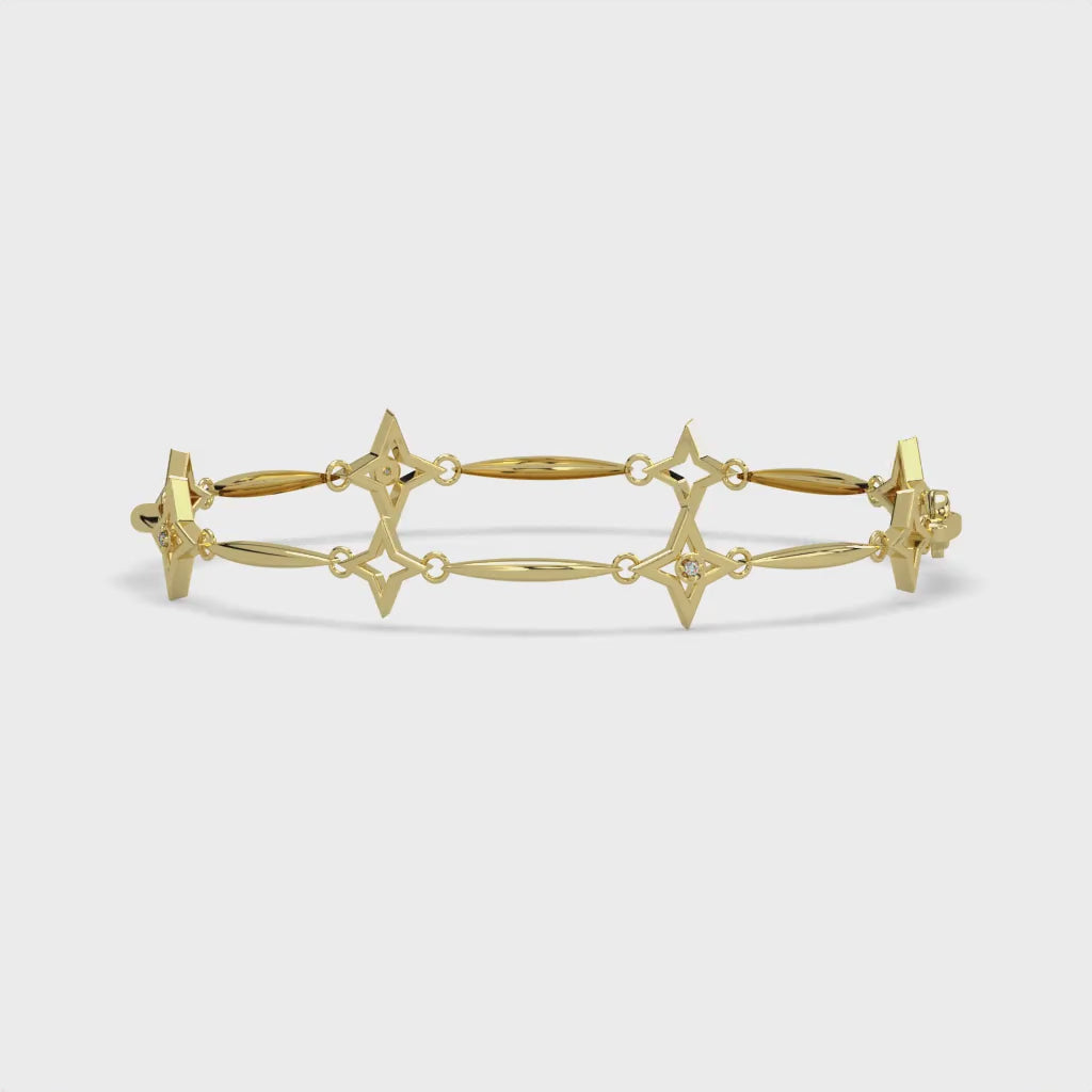 Mahaikaa Gold and Diamond Bracelet