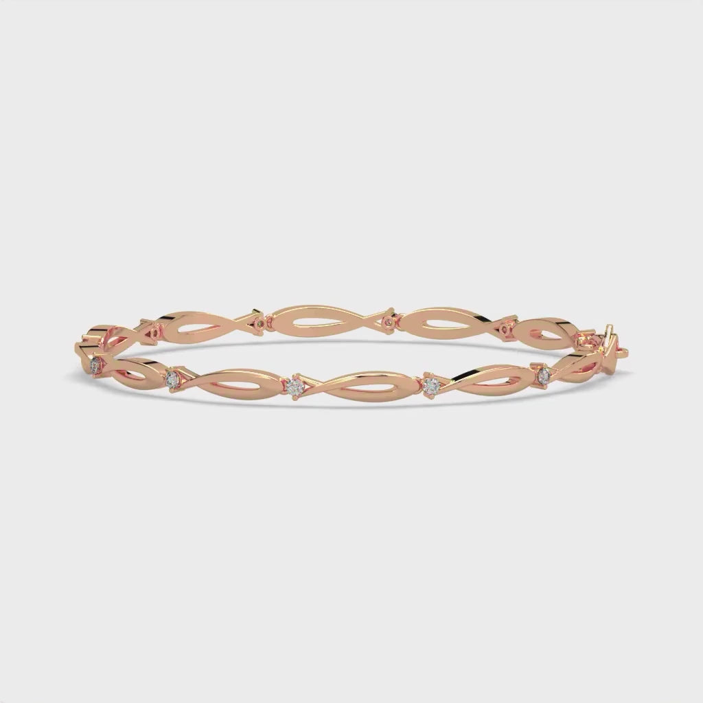 Trayee Gold and Diamond Bracelet