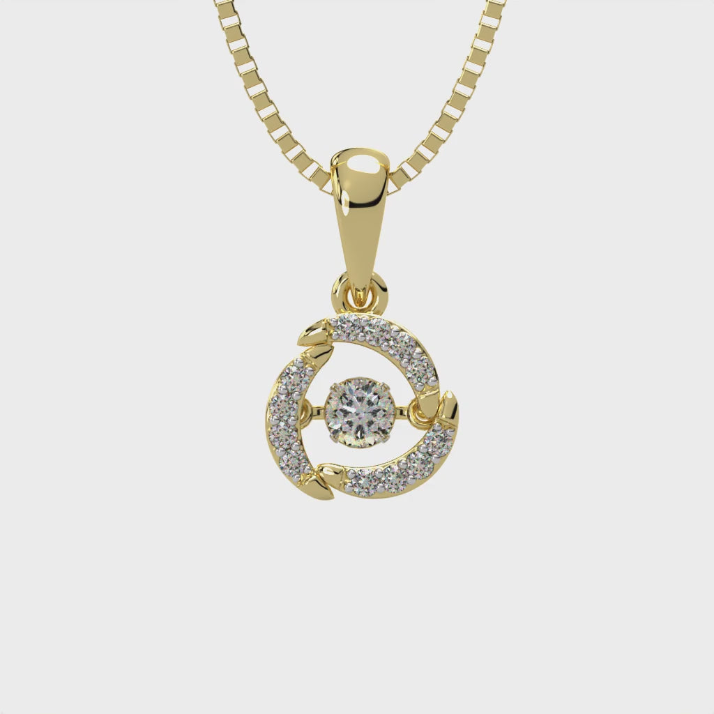 Energy of Elements and Dancing Diamond Pendant