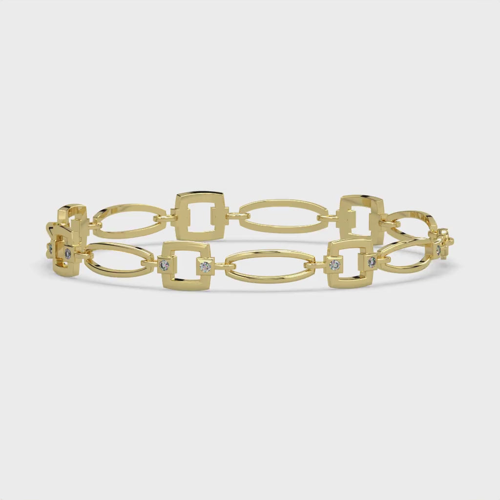 Udaeyaa Gold and Diamond Bracelet