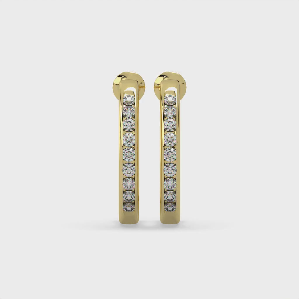 Surrealism Score Gold and Diamond Earrings