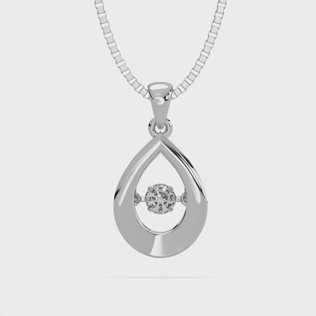 Rustic Rain and Dancing Diamond Pendant